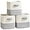 White & Grey, variant on Storage Cube Baskets - 3 Pack - 11 inch Square Baskets for Closet, Woven Bins - Ideal for Toy Storage | White