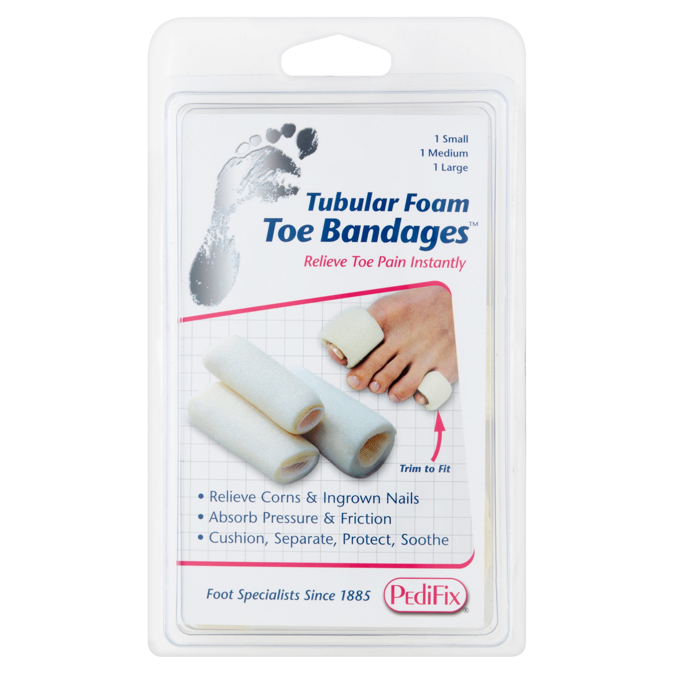 PediFix Tubular Foam Toe Bandages