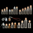 thumbnail image 2 of U8MO 4pcs 1~5ml Mini Cork Stopper Glass Vial Jars Containers Drift Wishing Bottle-15# 1.2ml-4pcs, 2 of 4