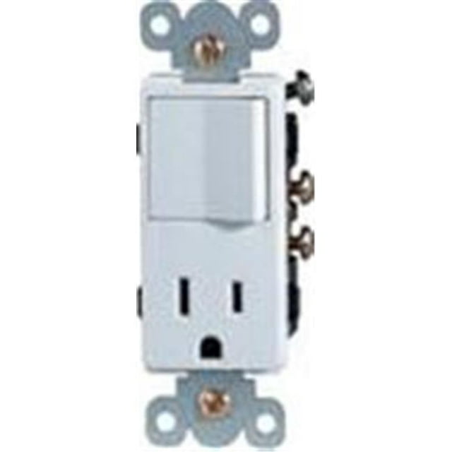 Commercial Grade Decorator Single Pole Switch - Receptacle Rocker Switch White