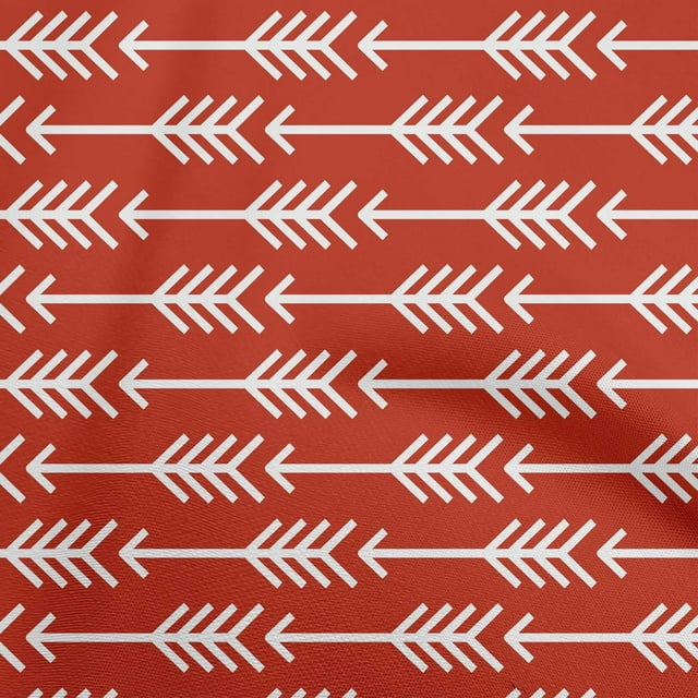 oneOone Cotton Jersey Red Fabric Arow Craft Projects Decor Fabric Printed By The Yard 58 Inch Wide