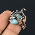 thumbnail image 3 of Natural Republic Larimar Gemstone Handmade Copper Wire Wrap Ring Size 7, 3 of 4