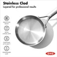 thumbnail image 2 of OXO Mira 1.5Qt & 3Qt 3-ply stainless steel Saucepan Set with tempered glass lids, 2 of 8