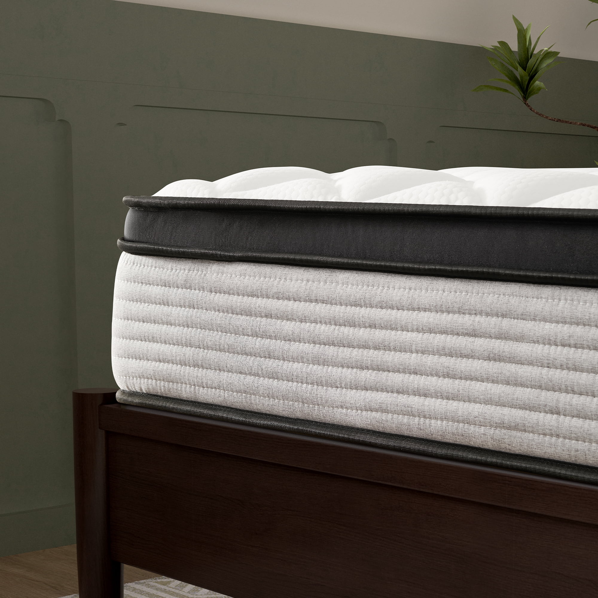 King Size Mattress, JIAVA 12" Hybrid Mattress Individually Pocket Innerspring Mattress