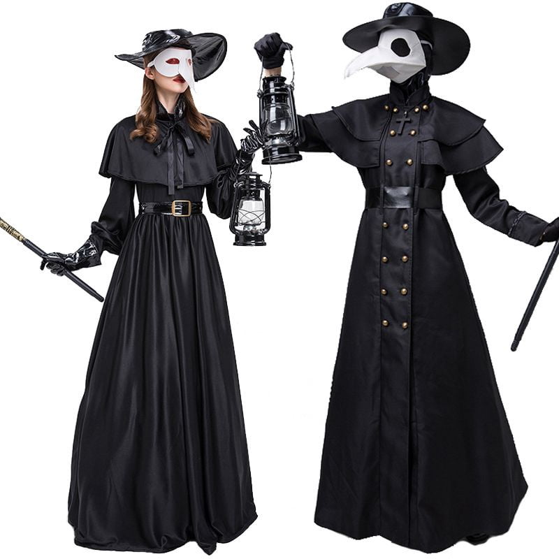 Traje MÃ©dico De La Peste Negra Medieval Doctor Plaga Disfraz