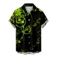thumbnail image 2 of OKBOP Mens Button Up Shirts,Summer Crew Neck Beach Custom Workout Button Up Plain Short Sleeve T-shirt with Pocket Fathers Day Gift Clearance Black M(6), 2 of 5