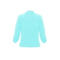 thumbnail image 4 of Women's Casual Fitted Blazer Draped Open Front with Ruched 3/4 Sleeves (S-3XL), 4 of 6