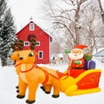 thumbnail image 6 of Yucurem 7.2FT Christmas Inflatables Outdoor Decorations, Blow up Santa Sleigh and Reindeer Inflatable with Built in LED Lights for Garden Lawn Home Holiday Party Decor, 6 of 7