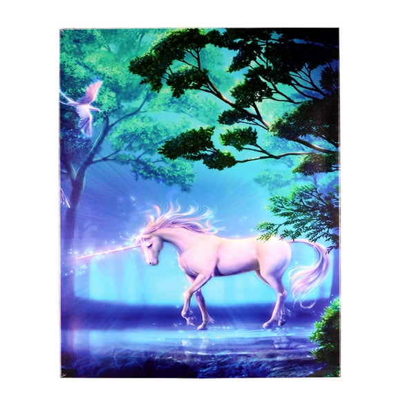 Canvas Art Home Decor Painting Wood Frame Unicorn Horse Girl Gift Room Decor Painting Wall Art Decor Printing Poster 30x40cm(12"x16")