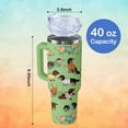 thumbnail image 2 of 40oz Dachshund Dog Tumbler with Handle and Straw, Cute Stainless Steel Insulated Cup with Lid and Straw, Travel Coffee Mug Water Bottle, Birthday Mothers Day Gifts for Women Men Animal Lovers, 2 of 6