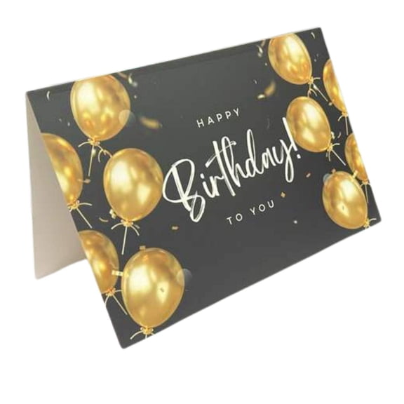 Elegant 4X6 inches Happy Birthday Greeting Card with Envelop: 1CT
