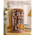 thumbnail image 6 of Book Nook Kit For Adults DIY Miniature Kit With Lights Silent Corner Study Booknook Model Kits For Adults To Build 3D Wooden Puzzle For Desk Library Bookshelf Decoration, 6 of 9