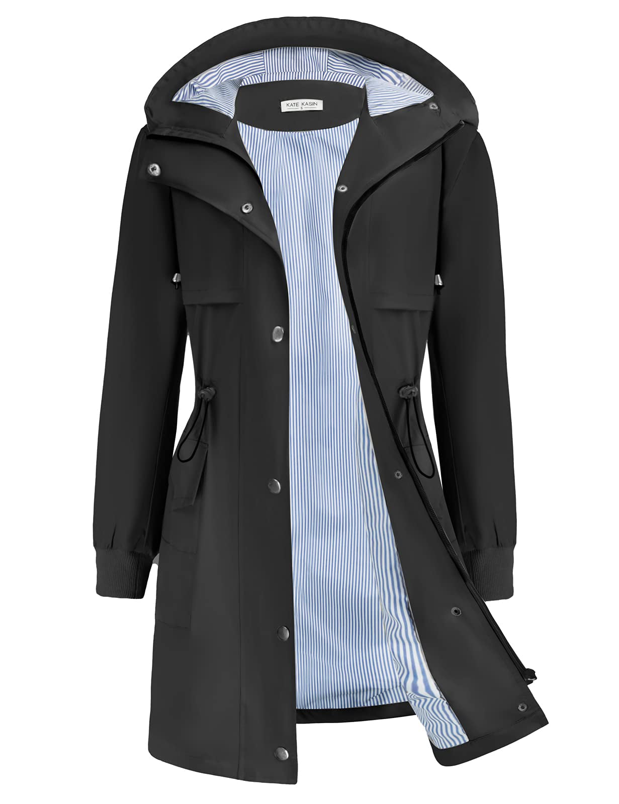 Kate Kasin Women's Raincoats Windbreaker Rain Jacket Waterproof Hooded Trench Coats (Navy Blue - - Walmart.com