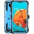 thumbnail image 1 of Mignova for LG K31 Case,LG Aristo 5 Case,LG Fortune 3 Case,[Built-in Screen Protector][Kickstand] Heavy Duty Rugged PC Back &Soft TPU Inner Armor Swivel Belt Clip Holster Protective Case(Blue), 1 of 7