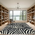 thumbnail image 2 of ODIKA 6' x 9' Machine Washable Non-Slip Area Rug, graphic striped High Traffic Rug, Black, 977212, 2 of 7