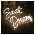 thumbnail image 5 of Sweet Dreams Letrero De Neón Letra Luz Para Dormitorio Habitación Boda Fiesta Bar Club Matrimonio Lámpara De Decoración De Pared 38cm×32cm, 5 of 5