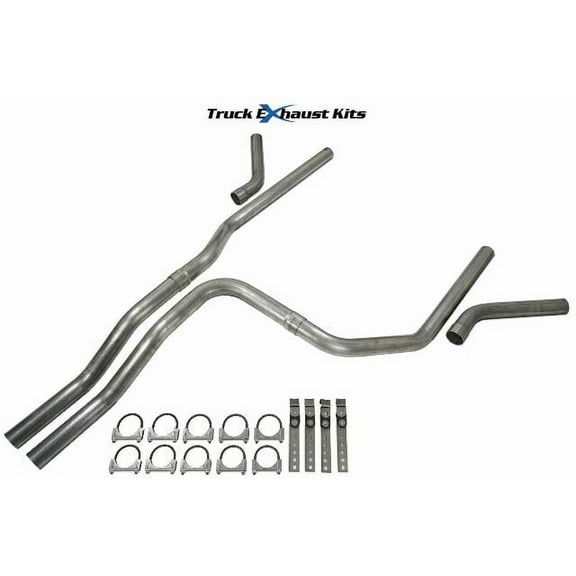 Chevy Suburban 2000-2006 2.5" Dual Exhaust Kit C Exit No Muffler No Tip