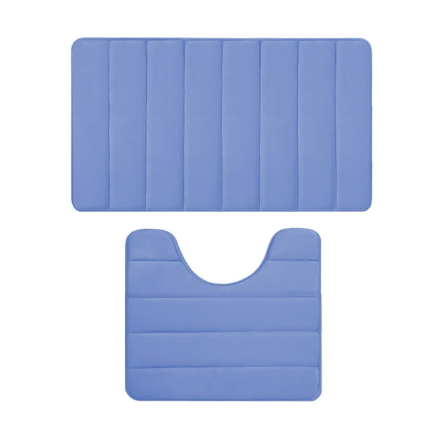 Alfombras de baño, alfombras para sala de estar, alfombra de área, juego de alfombras de baño de espuma, alfombras de baño prácticas para 2 piezas, alfombrillas de inodoro suaves, cómodas, con absorci