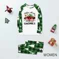 thumbnail image 3 of Festive Gnome Family Matching Christmas PJs Green Plaid Saying “Chillin’ With My Gnomies”, Holiday Sleepwear Set for Adult Kid Baby Dog, 3 of 7
