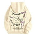 thumbnail image 7 of XIAOCHA WoMen's Valentine's Day Hoodie loose fit Long-Sleeve Hooded Pullover Bow-Accented Soft comfy Casual hoodies, 7 of 7