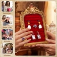 thumbnail image 4 of Vintage Velvet Ring Holder Arch Gold Small Jewelry Display Tray for Travel Wedding Photography Prop, 4 of 10