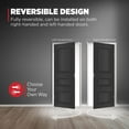 thumbnail image 4 of Kwikset Halifax Entry Door Handle with Lock and Key, Secure Keyed Reversible Lever Exterior, for Front Entrance and Bedrooms, Satin Nickel, Pick Resistant Smartkey Rekey Security and Microban, 4 of 6