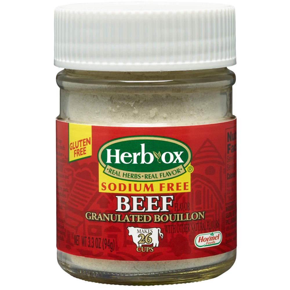 HerbOx Sodium Free Granulated Beef Bouillon, 3.3 Ounce