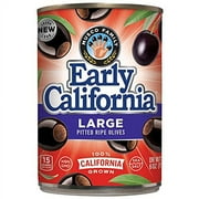 Early California 6 Oz. Ripe Pitted Large Black Olives, 12-Cans