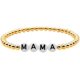 thumbnail image 1 of Pulsera con cuentas de bola de oro Latón Mamá Carta de amor Pulsera envolvente Boho Hecho a mano Pulsera con dijes de cuentas Joyería de amistad para mujer de verano Pulsera apilable elástica para mu, 1 of 3