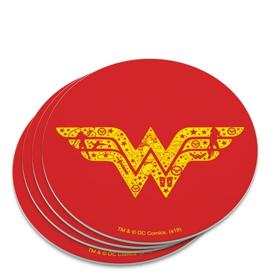 Wonder Woman Wonder Woman Icons Logo Novelty Coaster Set