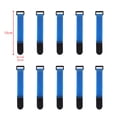 thumbnail image 1 of 10Pcs Nylon Cable Ties Reverse Buckle Strap 2cm Width Reusable Magic Self Adhesive Tape Fastener Hook Loop Fixed Strap Durable 15x2cm-Blue 10Pcs, 1 of 6