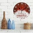 thumbnail image 3 of GZHJMY Christmas Red Snowflake Wall Clock, Silent Non Ticking Battery Operated Creative Decorative Round PVC Clock for Kitchen, Living Room, Bathroom, Home School Office Decor, 10 Inch, 3 of 7