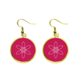 thumbnail image 1 of Pétalo de flor planta flor patrón Ear Dangle Golden Drop Earring Jewelry Mujer Unbranded M, 1 of 3
