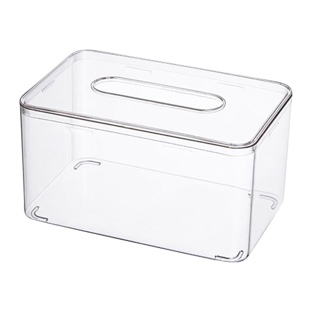 Boîte de Rangement pour Serviettes de Salon, Conteneur Transparent à la Mode, Grande Capacité, Boîte Multifonction pour Serviettes de Maison