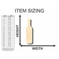 thumbnail image 2 of Unfinished Wood Wine Bottle Shape - Craft - up to 46" DIY 5" / 1/8", 2 of 3