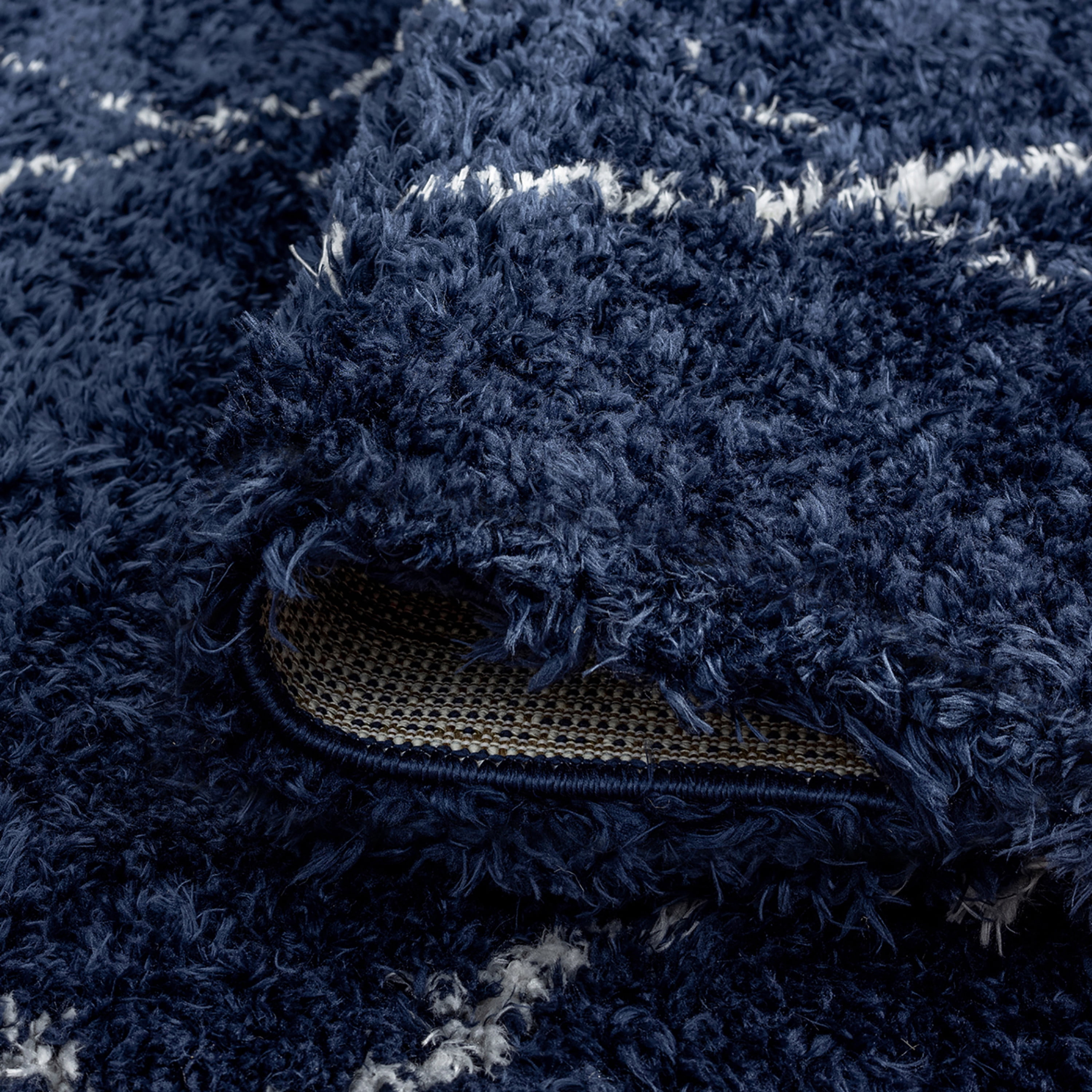 2x8 Modern Navy Runner Rugs for Hallway | Indoor Entry, Entryway, Walkway or Kitchen Rug 2'3'' x 7'3''