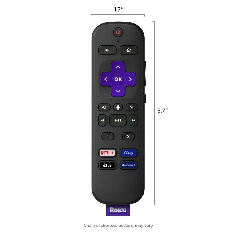 Roku Voice Remote Pro | Rechargeable voice remote with TV controls, lost remote finder, private listening, hands-free voice and shortcut buttons for Roku players, Roku TV, & audio - Walmart.com