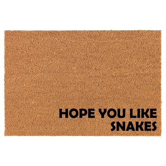 Welcome Doormat Coco Coir Door Mat Gift Hope You Like Snakes Corner (24" x 16")