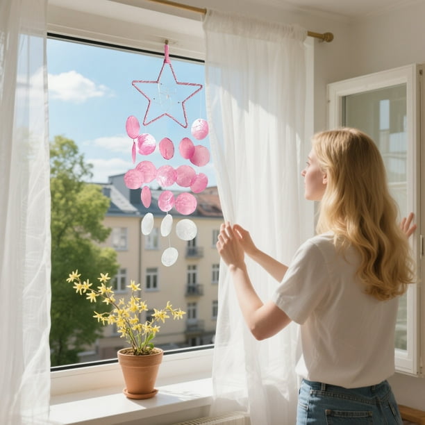 Star And Seashell Wind Chime Ornaments Woven Dreamcatcher Decorations
