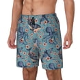 thumbnail image 1 of Fotbe Underwater Animals and Flowers Traje de Baño para Hombre – Shorts de Natación de Secado Rápido con Forro y Bolsillos-Large, 1 of 6