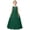 Green, variant on Letdown Flower Girl Dress for Wedding V-Back Big Bow Long Tulle Dress Sleeveless A-Line Formal Princess Gown for Party Communion Birthday Girls Dresses