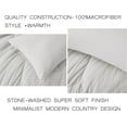 thumbnail image 6 of Chezmoi Collection Vero Light Gray Comforter Set Queen Size 3-Piece Fluffy Soft Lightweight Bedding Honeycomb Geometric Stone-Washed Microfiber Comforter Set for All Season, 6 of 9