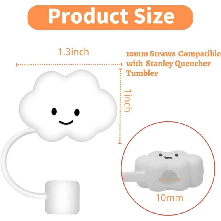 6PCS Silicone Straw Cover For Cup 40&30 Oz Accessories, 10mm Cute