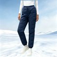 thumbnail image 2 of Ghalytn Women's Quilted Padded Winter Jogger Pants - Drawstring Warm Cuffed Ankle Trousers with Pockets, 2 of 6