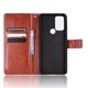 thumbnail image 4 of KAIYANG Funda de piel Crazy Horse para Tcl 30 Se/Tcl 30E/Tcl 306/Tcl 305/Sharp Aquos V6/V6 Plus, color rojo, estilo D, marrón, TCL 30 SE, 4 of 5