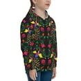 thumbnail image 3 of Fotbe Mexican Flower 2 Pattern Youth Pullover Hooded Sweatshirt, Boys Hoodie, Kangaroo Pocket Hoodie for Kids Girls -X-Large, 3 of 6