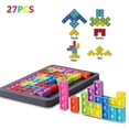 thumbnail image 3 of Juegos de mesa 27 piezas Pop Tetris Puzzle Juguetes antiestrés Juguetes antiestrés Pop Bubbles Sensory Fidget Toy Relief Autism, 3 of 5
