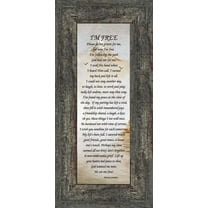 I'm Free, Love One’s in Heaven, Sympathy or Condolence Memory Photo Frame, 6x12 7789
