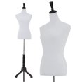 thumbnail image 1 of 59-67 Inch Female Mannequin, Torso Sewing Mannequin Dress Form Mannequin Body Adjustable Dress Mannequin with Stand Wood Base for Sewing Counter Window Display (White), 1 of 15