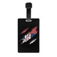 thumbnail image 1 of Custom Serbia Flag Luggage Tag Privacy Protection Baggage Tags Travel Bag Labels Suitcase, 1 of 1
